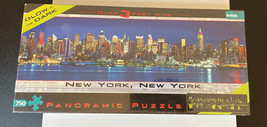 New York Skyline Panoramic Puzzle 750 Piece GLOW IN THE DARK Puzzle 3 Fe... - $19.95