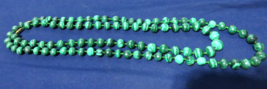 2 Malachite Green Bead Necklace 11  13.5  (B3) - £23.16 GBP
