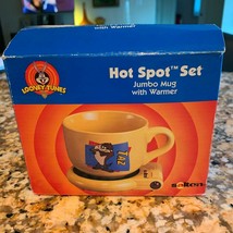 NIB &quot;Hot Spot Set&quot; Looney Tunes Merch Jumbo Mug Warmer 1998 - $48.51