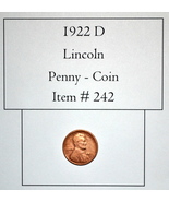 1922 D Lincoln Wheat Penny, #242, penny, vintage penny, vintage coin, ra... - £49.12 GBP