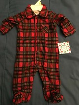 Little Me 3 Month Plaid Holiday Sleepwear Snap Front NEW* h1 - £9.38 GBP