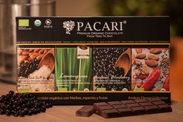 PACARI Luxury Ecuadorian Organic fine chocolate bars Andean Flavours Box 4 bars - £23.70 GBP