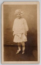 RPPC Cute Little Flapper Girl Bonnet Bows c1920s Postcard C25 - £10.00 GBP