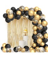 Black And Gold Balloon Garland Arch Kit , Black And Gold Party Decoratio... - $17.99