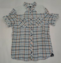 Buffalo David Bitton Size XL Linen New Men&#39;s Short Sleeve Button Down Shirt - £69.00 GBP