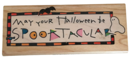 Inkadinkado Rubber Stamp May Your Halloween Be Spooktacular Ghost Card Making - £7.98 GBP