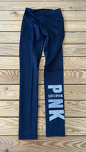 pink active NWT $54.95 women’s varsity high waist winter leggings sz XS black e5 - £25.15 GBP
