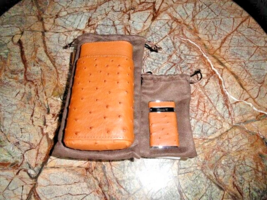 Brizard  "Show Band" 3 Cigar Case Gordo & Sottile  Lighter Ostrich Tan NIB image 6