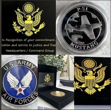 U S Army Air Forces P-51 Mustang Challenge Coin Usa - £18.60 GBP