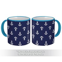 Tiny Anchors : Gift Mug Baby Shower Boy Room Decor Decal Maritime Pattern Diy Pa - £12.74 GBP