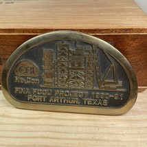 Vintage Belt Buckle 1991 Na-Con Fina FCCU project Port Arthur Texas  CBI - $583.45 MXN