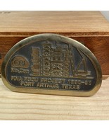 Vintage Belt Buckle 1991 Na-Con Fina FCCU project Port Arthur Texas  CBI - $31.30