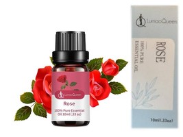 LurnaoQueen Natural Organic Pure Essential Therpeutic Oil 10ML - Rose - £5.17 GBP