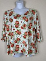 The Pioneer Woman Plus Size 3XL Colorful Floral V-neck T-shirt Long Sleeve - £11.75 GBP