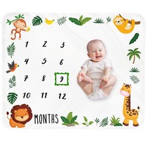 Baby Monthly Milestone Blanket Boy - Neutral Newborn Month Blanket For Boy &amp; Gir - £32.07 GBP
