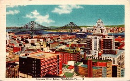 Delaware River Bridge Philadelphia Pennsylvania Postcard - £7.86 GBP
