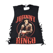 Johnny Ringo Shirt Womens S Black Next Level Apparel Print Sleeveless Custom Tee - £15.22 GBP