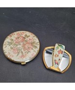 Lot Of Two Vanity Purse Cloisonne &amp; Cross Stitch Floral Folding Pocket M... - £29.56 GBP