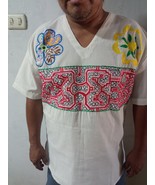 Shipibo Hand Embroidery Unisex Shirt 297 - $1,458.13 MXN