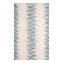 SAFAVIEH Cotton Kilim Collection Area Rug - 8' x 10', Blue & Ivory, Handmade Cot - $367.99