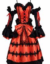 ZYHCOS Halloween Cosplay Orange Gothic Evening Party Dress Festive Costu... - £78.50 GBP