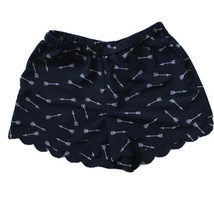 Anthropologie E BY ELOISE Womens Shorts Black White Scalloped Arrow Graphic XS - £9.95 GBP