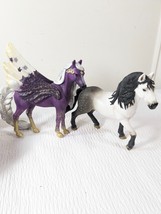 Schleich Horse set 2 Andalusian Stallion 2016 &amp; Pegasus Mare Purple fairy wings - £10.81 GBP