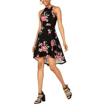 Crave Fame Junior Womens XS Black Combo Floral ALine High Low Dress NWT - £11.07 GBP