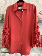 CATHERINE REGEHR for Saks Fifth Avenue Orange Silk Blouse Sz 8 $1400 - £276.26 GBP