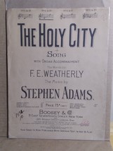 Sheet Music The Holy City Song by F. E. Weatherly and Stephen Adams - £12.24 GBP