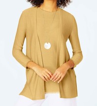 J Jill Sweater XL Beige Camel Cardigan Topper Light Linen Rayon Relax Ma... - $79.00