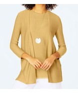 J Jill Sweater XL Beige Camel Cardigan Topper Light Linen Rayon Relax Ma... - $79.00