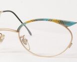 Gafas De Sol Vintage Dorado Pálido / Turquesa / MULTICOLOR ÚNICO RARO 46... - $73.26