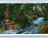 Hiawatha Statue Above Falls of Minnehaha Minneapolis MN WB Postcard L12 - $2.92