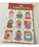 Vintage Gibson Christmas stickers cute little angel stickers still in pa... - $19.75