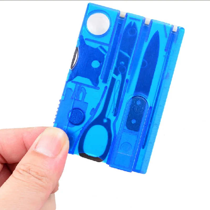 12 in 1 Outdoor Multifunction Pocket Military Card Suit Survival Tools With - £9.16 GBP