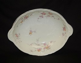 Helene by Haviland 10-1/4&quot; Oval Vegetable Bowl Yellow &amp; Pink Roses New York USA - $29.69