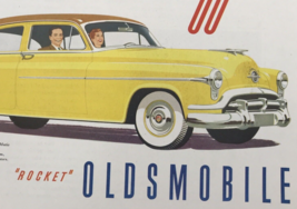1950 Yellow GM Oldsmobile Series 88 Rocket Advertising Print Ad 10.25&quot; x... - $13.99