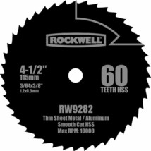 Rockwell RW9282 4 1/2-Inch 60T High Speed Steel Compact Circular Saw Blade - $28.49