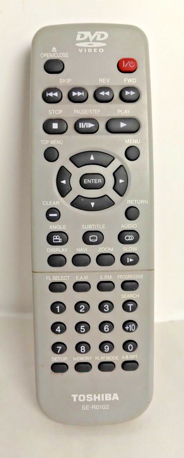 Genuine Toshiba SE-R0102 DVD Video Remote Control OEM -  Cleaned/Tested Function - $16.54