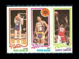 1979-80 Topps Mini Triple Basketball Card #180 Dawkins #134 Nixon #159 Newlin - £7.87 GBP