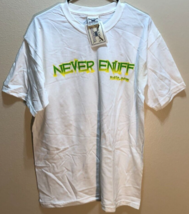 Never Enuff music.com Rock Band Music White Oarsman 913 T-Shirt L New - £22.81 GBP