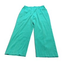 Frayne Palazzo Pants Women XL Sea Green Polyester Pleated Elastic Waist Wide-Leg - $16.44