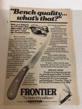 Frontier Imperial Knives Vintage Print Ad Providence Rhode Island pa18 - $6.92
