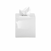 NEW DW KB 89 Square Tissue Box Cover Paper Holder Dispenser in Ceramic W... - £66.27 GBP