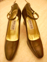 womens shoes heels pancaldi dark shiney gold size 7.5 N nwot - £94.81 GBP