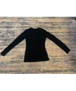 Warm Essentials By Cuddl Duds Women Small Black Thermal Top w/ Thumb Holes - $7.90