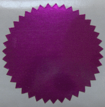 Shiny Purple Foil Notary &amp; Certificate Seals, 2 Inch Burst, Roll of 500 ... - $29.75