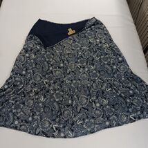 Notations WYRK0027 Women's Blue/White Paisley Side Zipper Skirt Size 1X  image 2