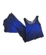 Coldwater Creek Women&#39;s Maxi Dress Blue Striped Sleeveless Scoop-Neck Si... - $535.15 MXN